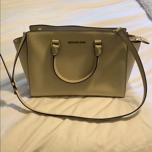 Michael Kors off White Leather Satchel